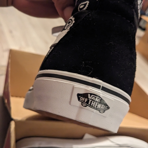 Vans bandana black and white high tops men's 11 - Picture 5 of 7